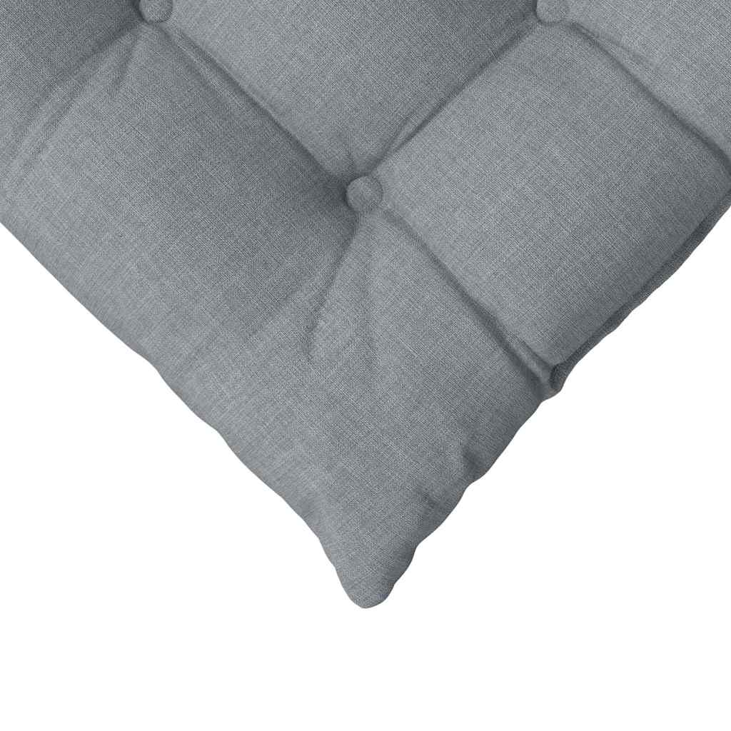 Sitzkissen 4 stk. Stoff Hellgrau 40 x 40 x 6 cm
