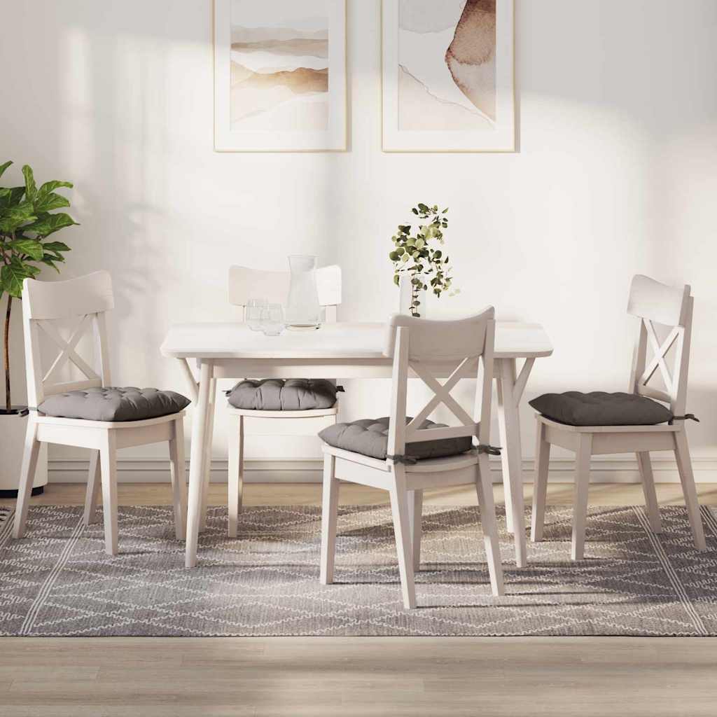 Sitzkissen 4 stk. Stoff Taupe 40 x 40 x 6 cm
