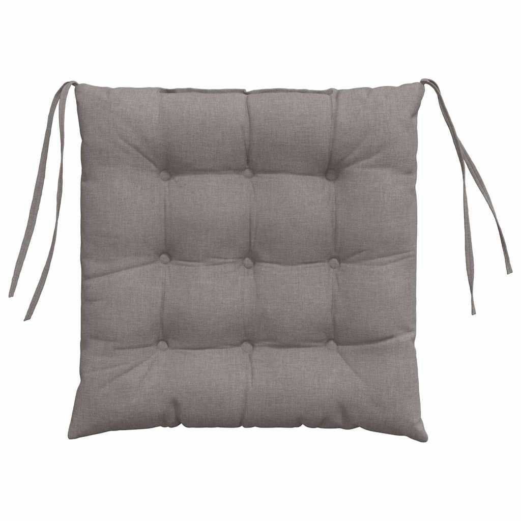 Sitzkissen 4 stk. Stoff Taupe 40 x 40 x 6 cm