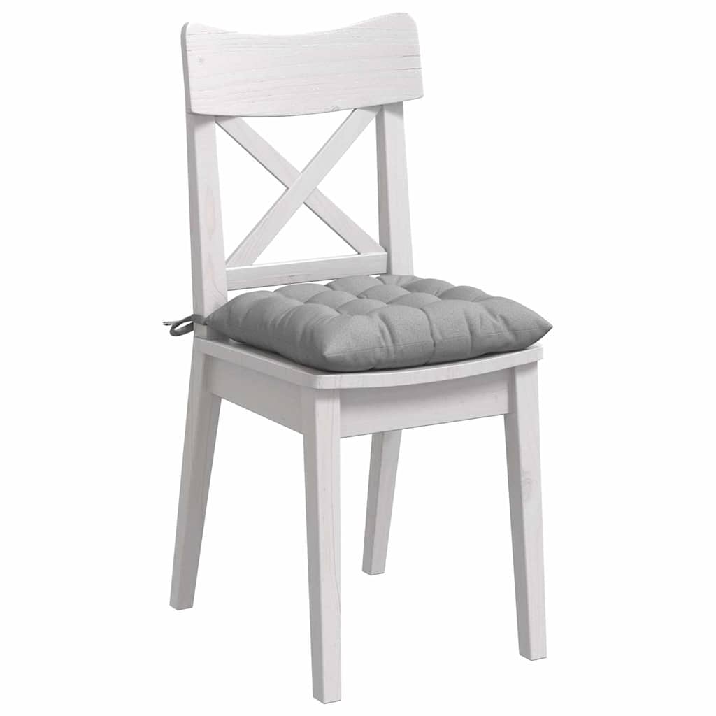 Sitzkissen 4 stk. Stoff Wolkengrau 40 x 40 x 6 cm