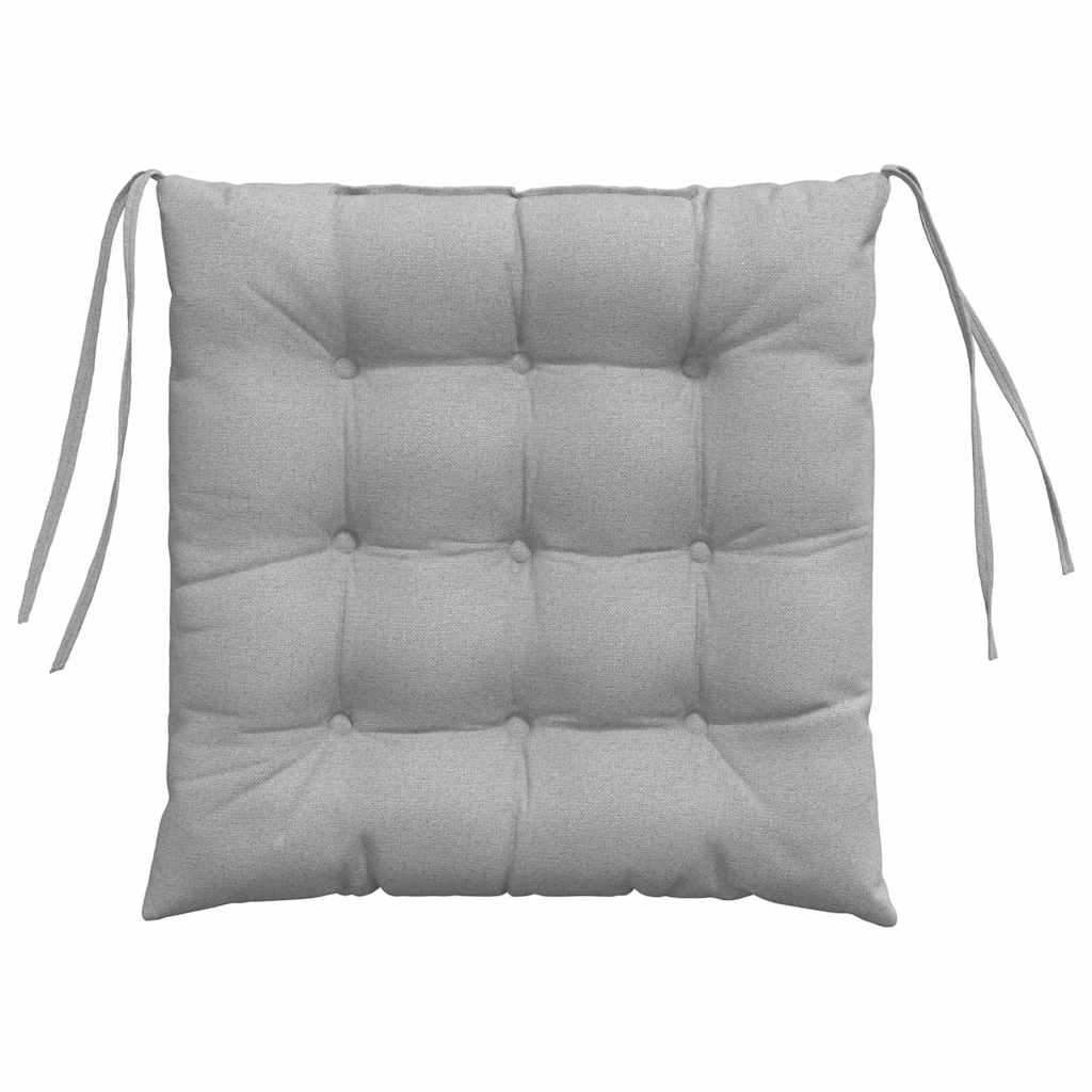 Sitzkissen 4 stk. Stoff Wolkengrau 40 x 40 x 6 cm