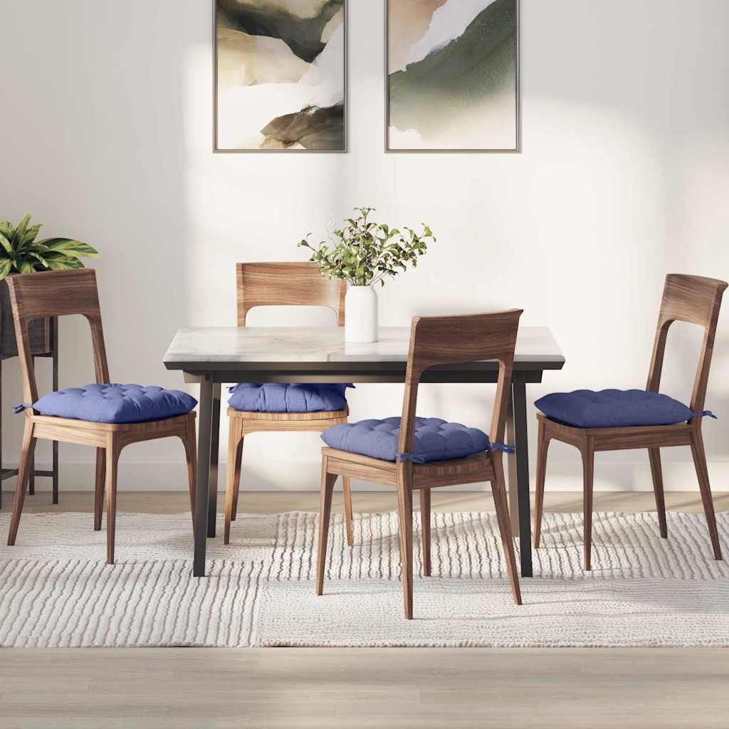 Sitzkissen 4 stk. Stoff Jeans blau 40 x 40 x 6 cm