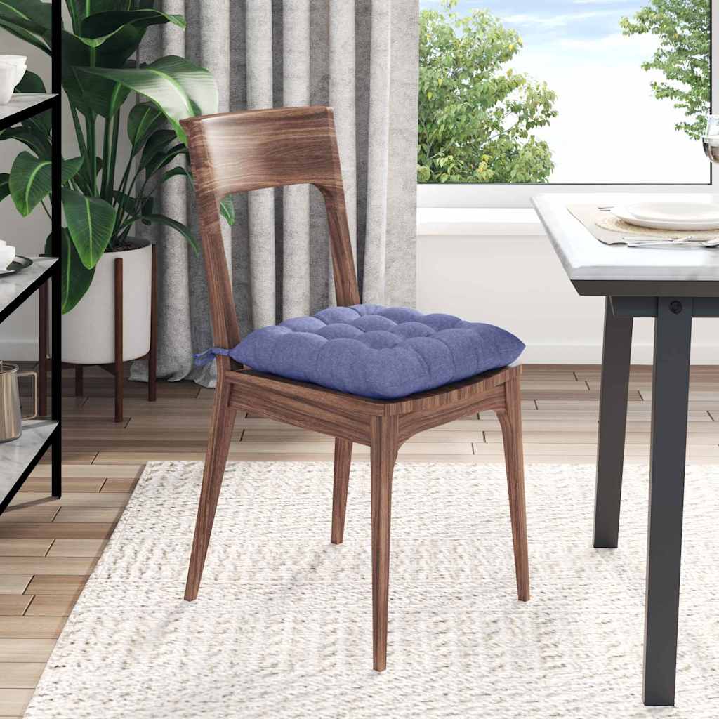 Sitzkissen 4 stk. Stoff Jeans blau 40 x 40 x 6 cm