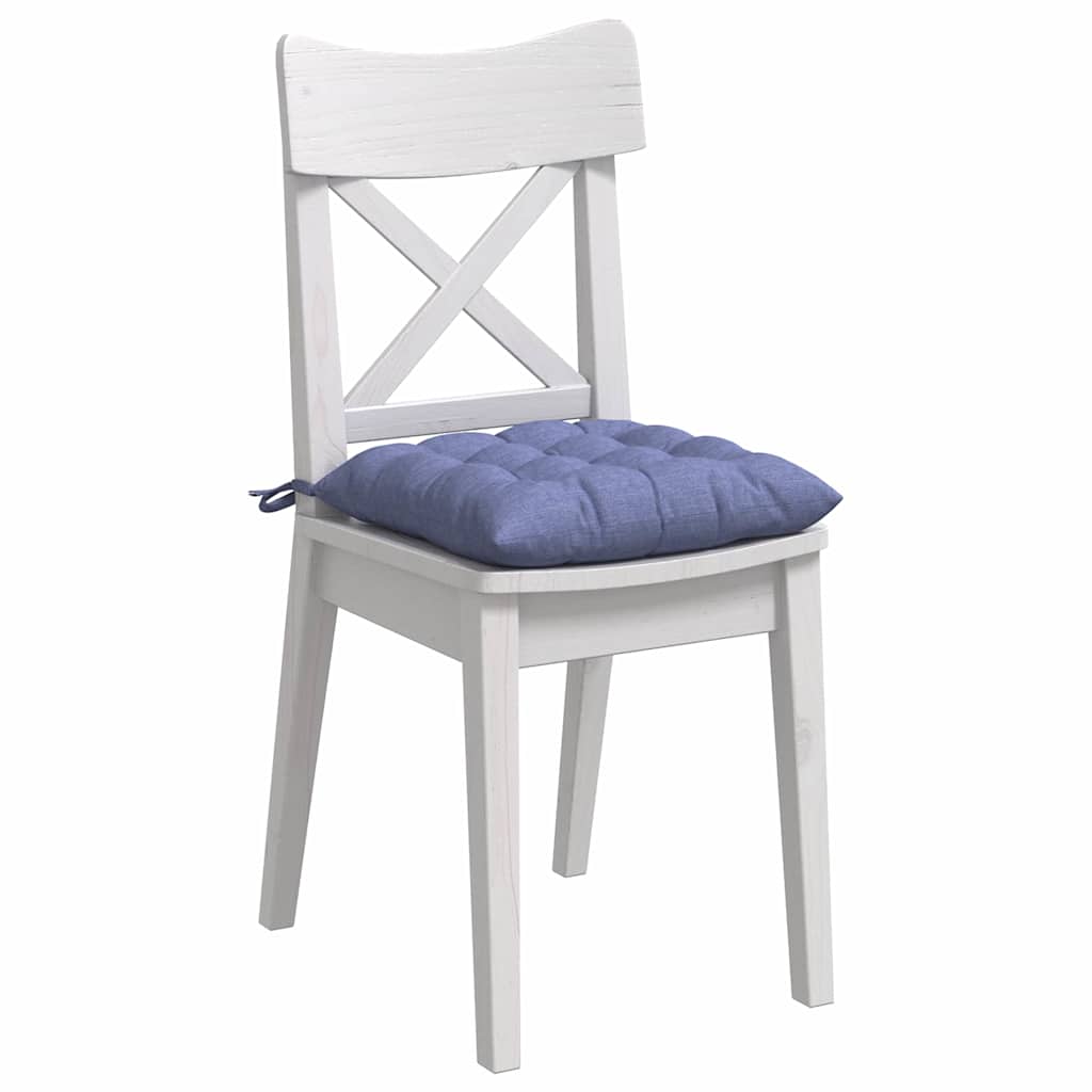 Sitzkissen 4 stk. Stoff Jeans blau 40 x 40 x 6 cm