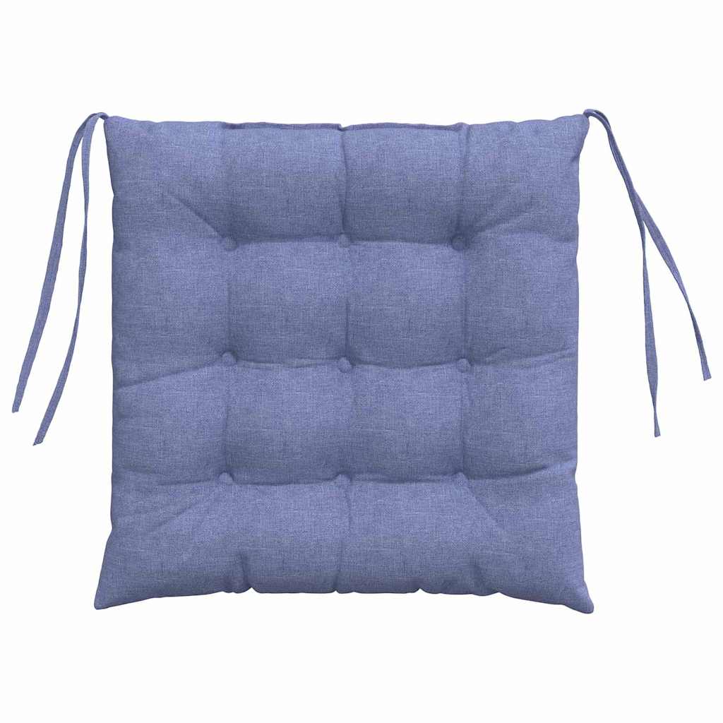 Sitzkissen 4 stk. Stoff Jeans blau 40 x 40 x 6 cm
