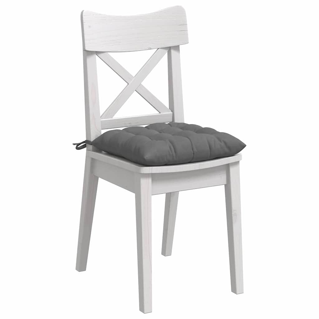 Sitzkissen 4 stk. Mikrofaser Dunkelgrau 40 x 40 x 6 cm