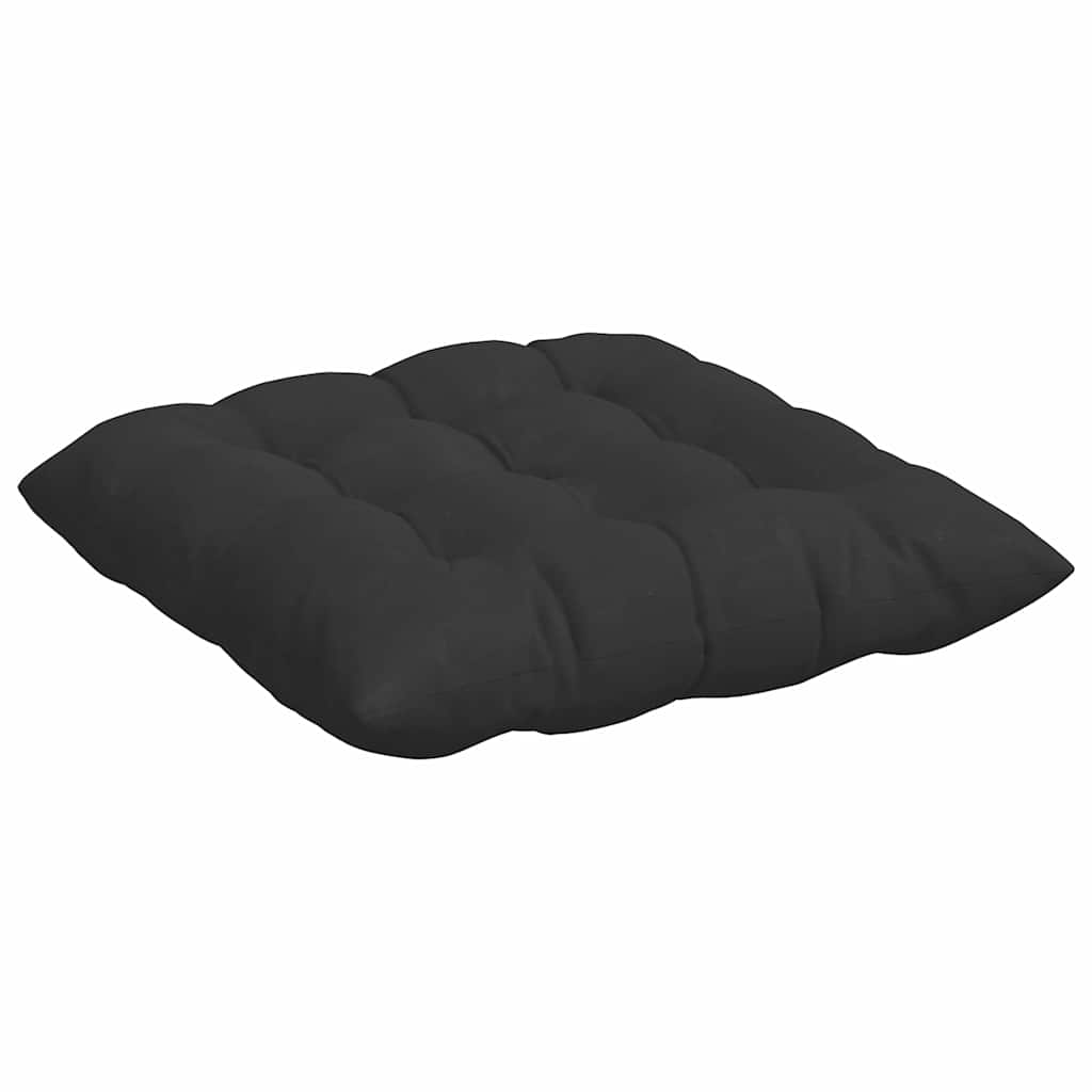 Sitzkissen 4 stk. Mikrofaser Schwarz 40 x 40 x 6 cm