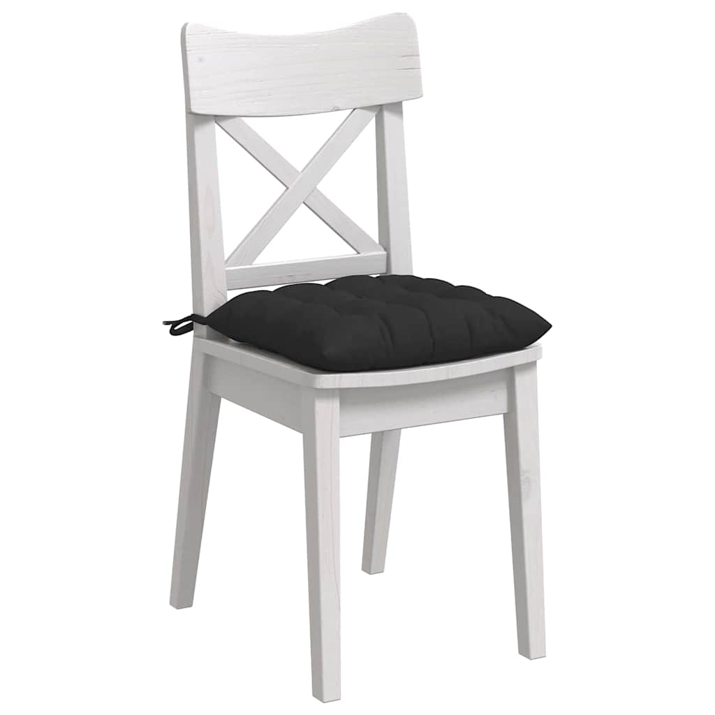 Sitzkissen 4 stk. Mikrofaser Schwarz 40 x 40 x 6 cm