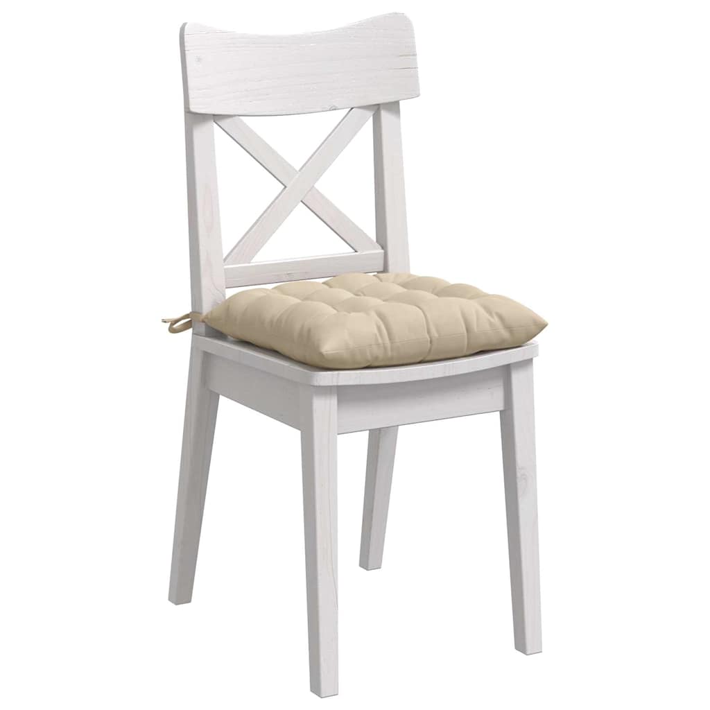 Sitzkissen 4 stk. Mikrofaser Creme 40 x 40 x 6 cm