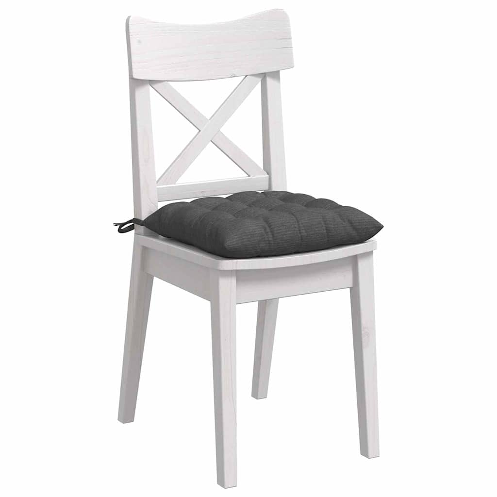 Sitzkissen 4 stk. Cordstoff Dunkelgrau 40 x 40 x 6 cm