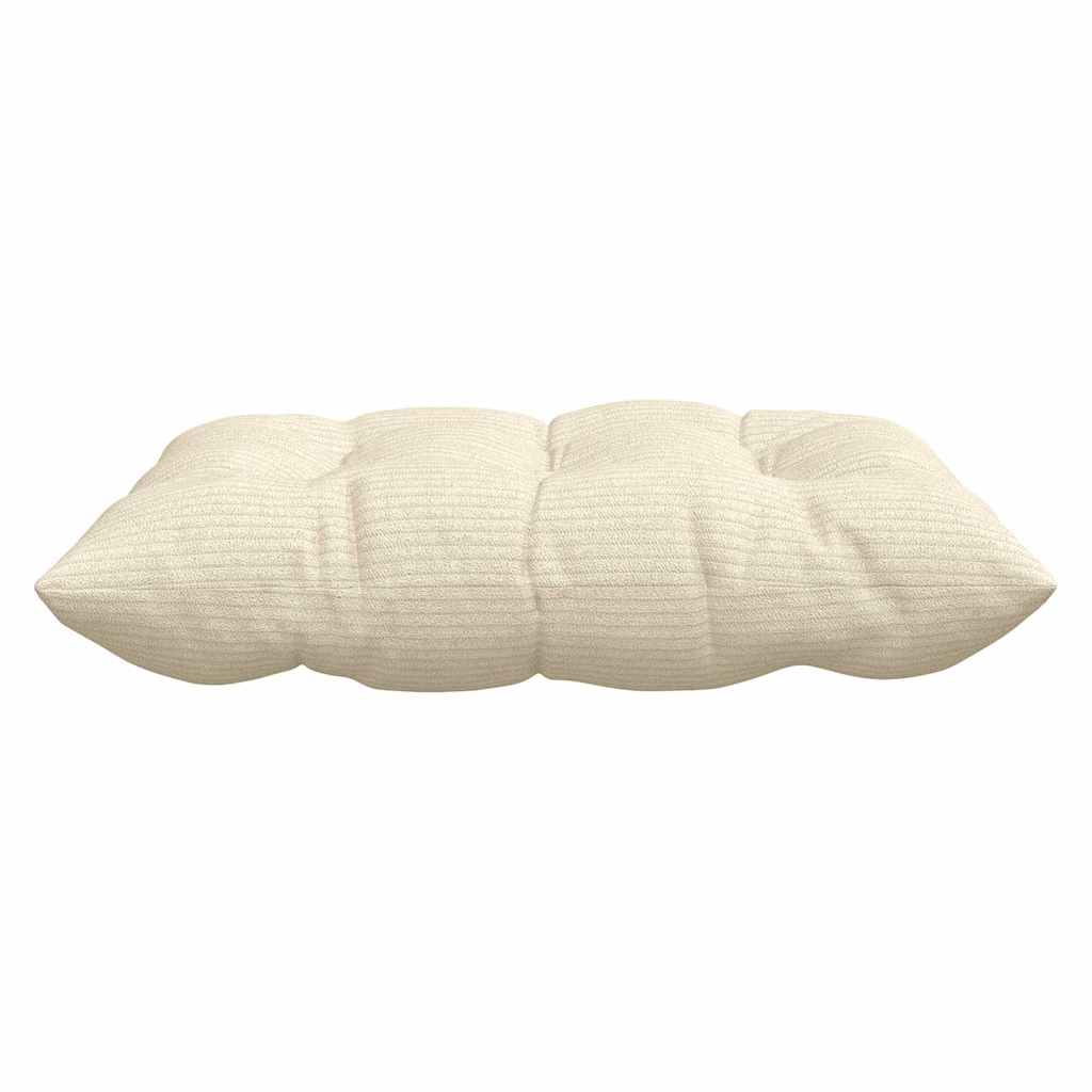 Sitzkissen 4 stk. Cordstoff Creme 40 x 40 x 6 cm