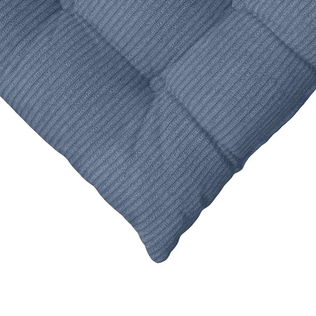 Sitzkissen 4 stk. Cordstoff Blau 40 x 40 x 6 cm