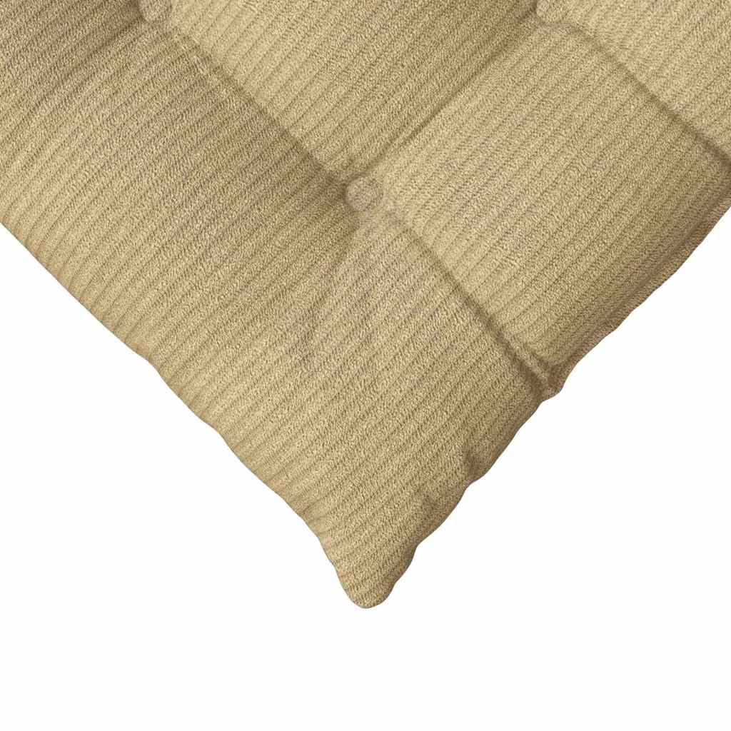 Sitzkissen 4 stk. Cordstoff Grau-Grün 40 x 40 x 6 cm