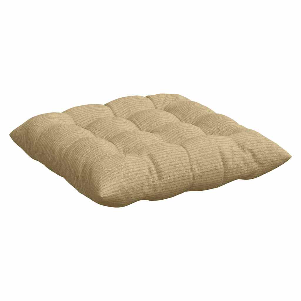 Sitzkissen 4 stk. Cordstoff Grau-Grün 40 x 40 x 6 cm