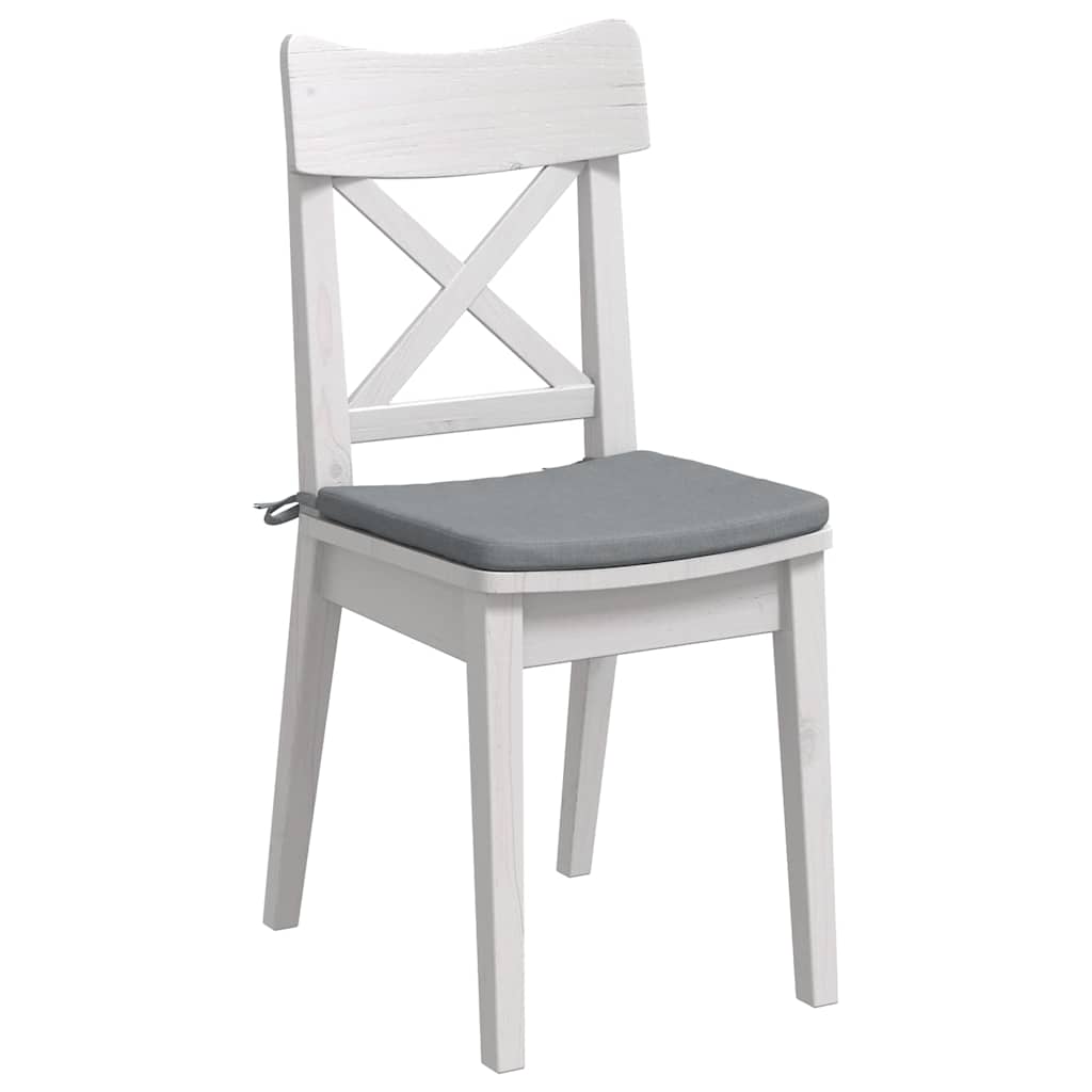 Sitzkissen 4 Stk. Stoff Hellgrau 40 x 40 x 3 cm