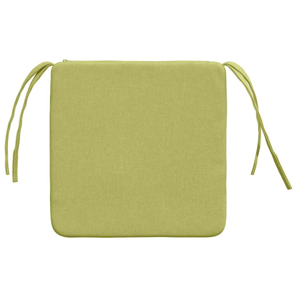 Sitzkissen 4 pcs Hellgrün 40 x 40 x 3 cm Stoff