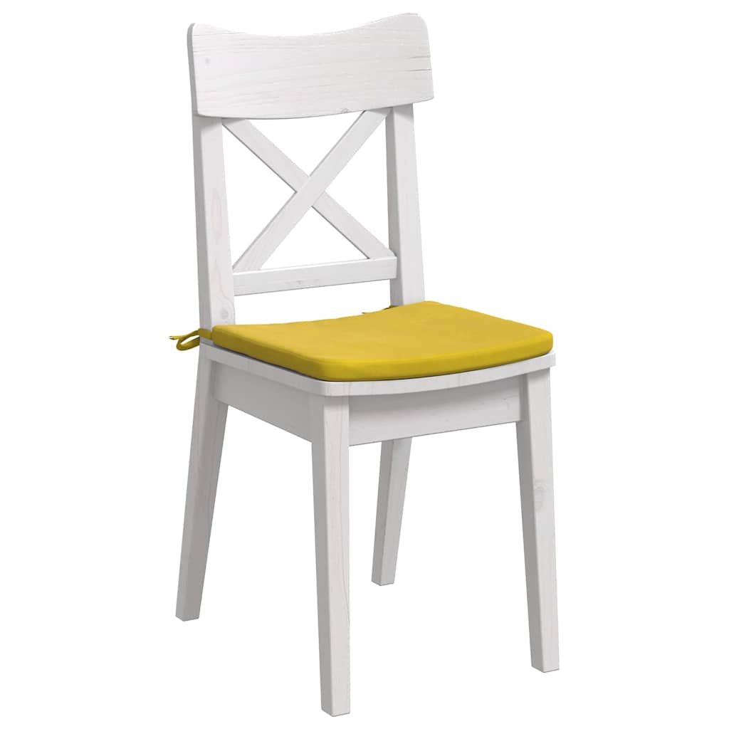 Sitzkissen 4 stk. Samt Gelb 40 x 40 x 3 cm