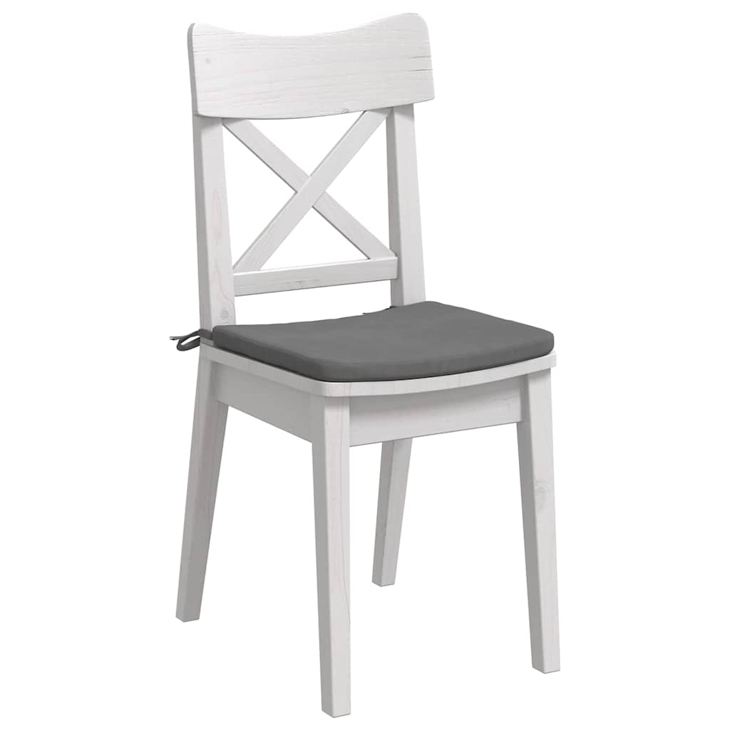 Sitzkissen 4 stk. Mikrofaserstoff Dunkelgrau 40 x 40 x 3 cm