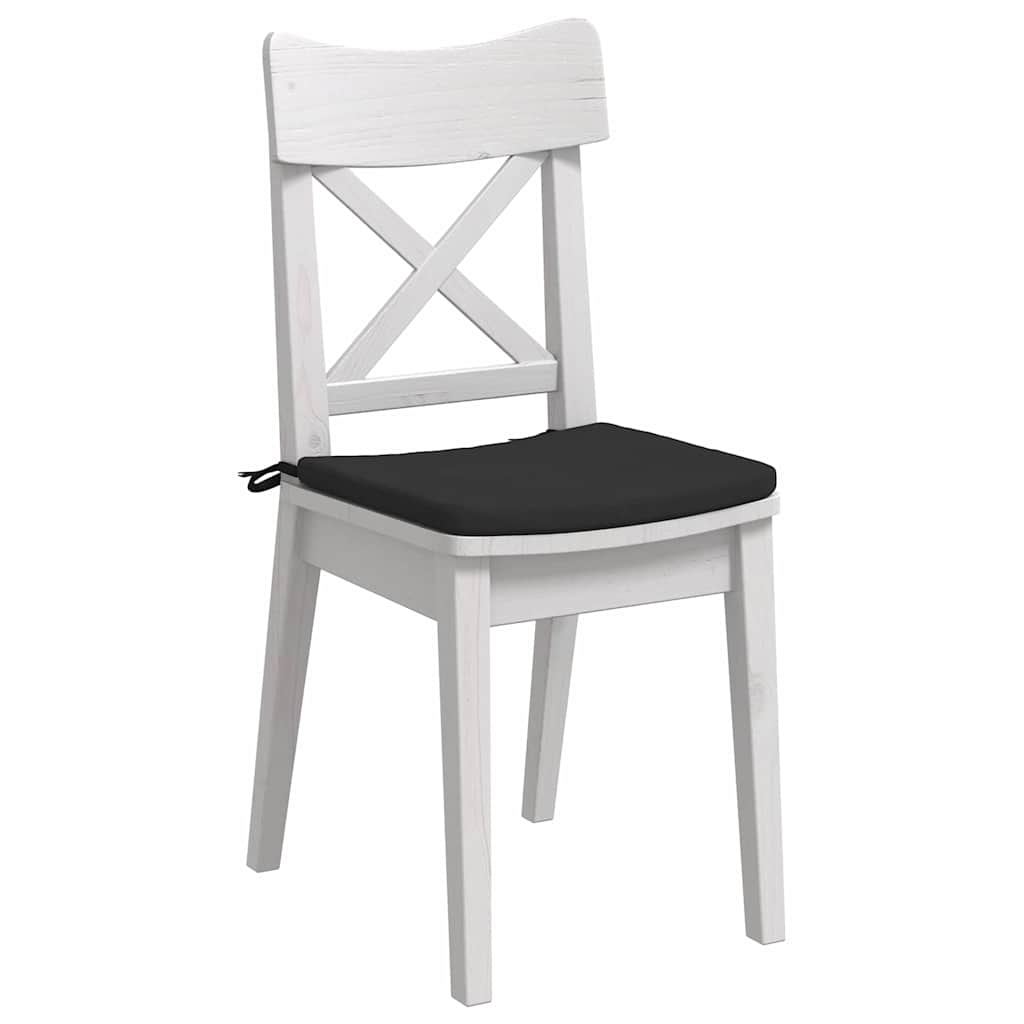 Sitzkissen 4 stk. Mikrofaserstoff Schwarz 40 x 40 x 3 cm