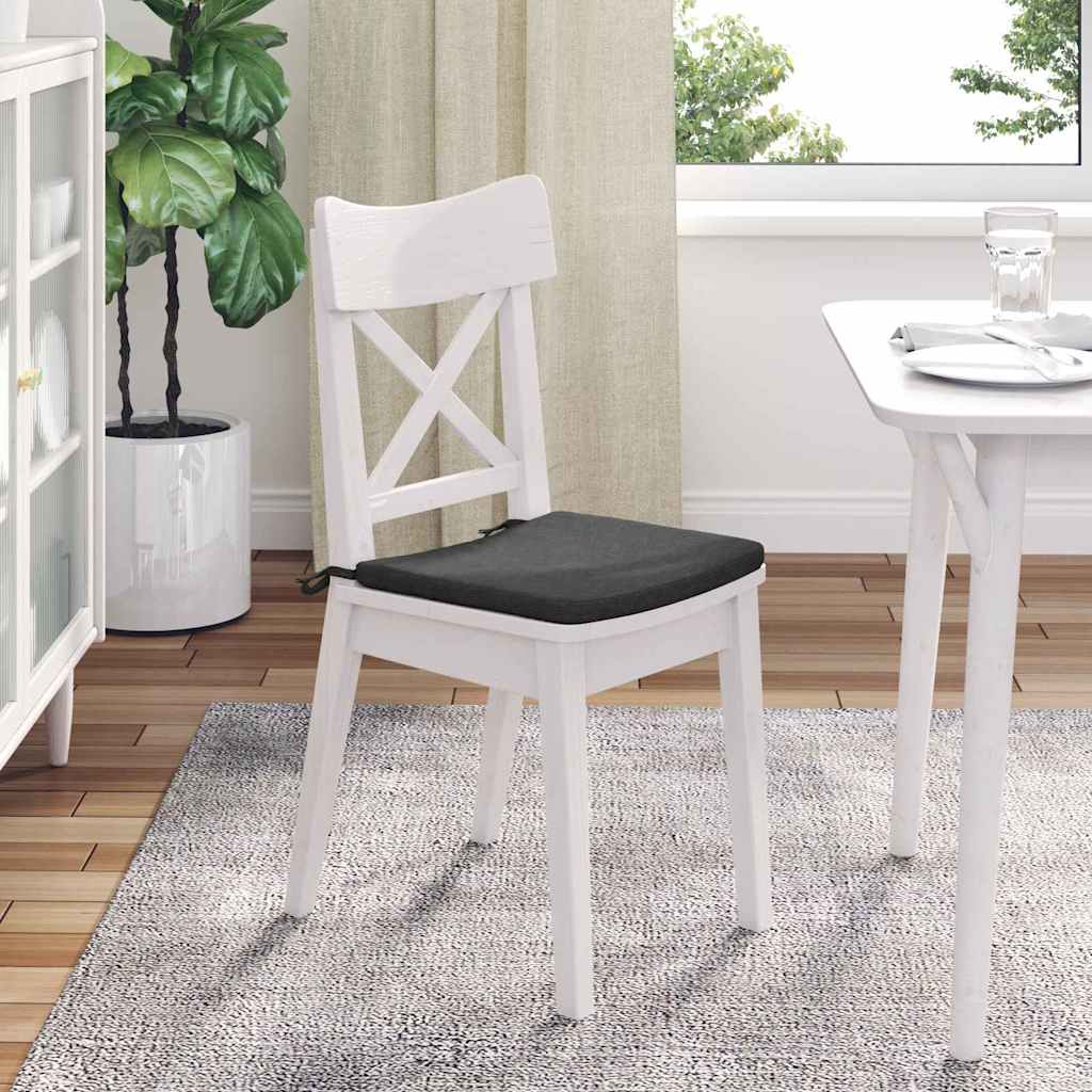 Sitzkissen 4 stk. Cordstoff Dunkelgrau 40 x 40 x 3 cm