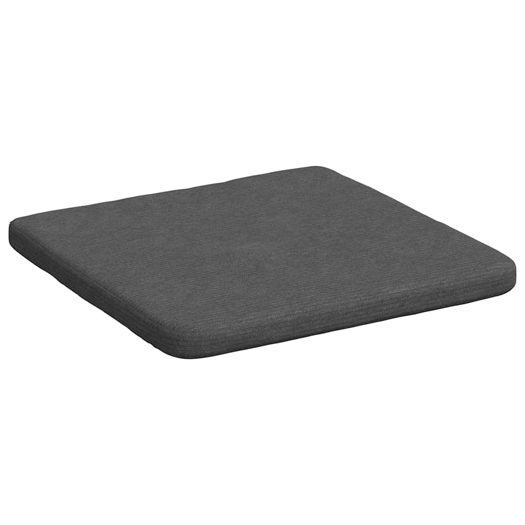 Sitzkissen 4 stk. Cordstoff Dunkelgrau 40 x 40 x 3 cm
