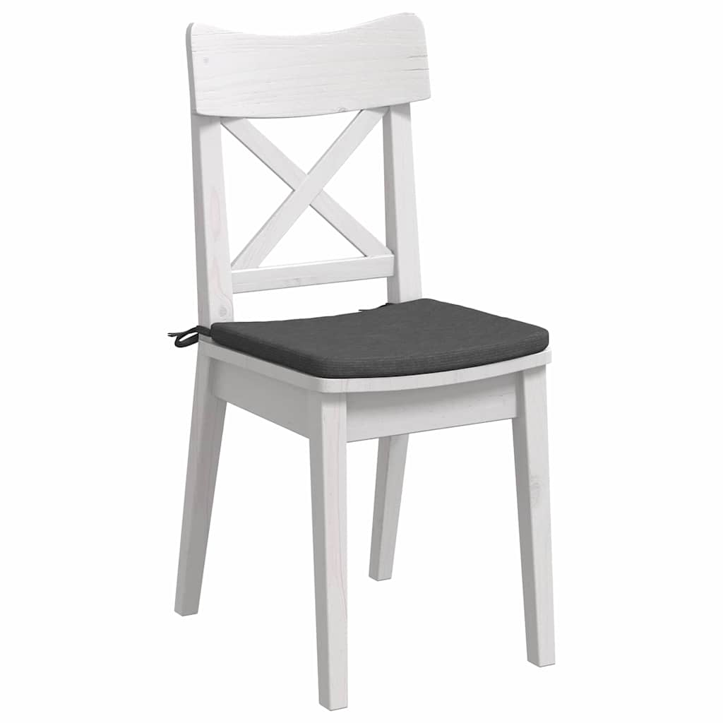 Sitzkissen 4 stk. Cordstoff Dunkelgrau 40 x 40 x 3 cm