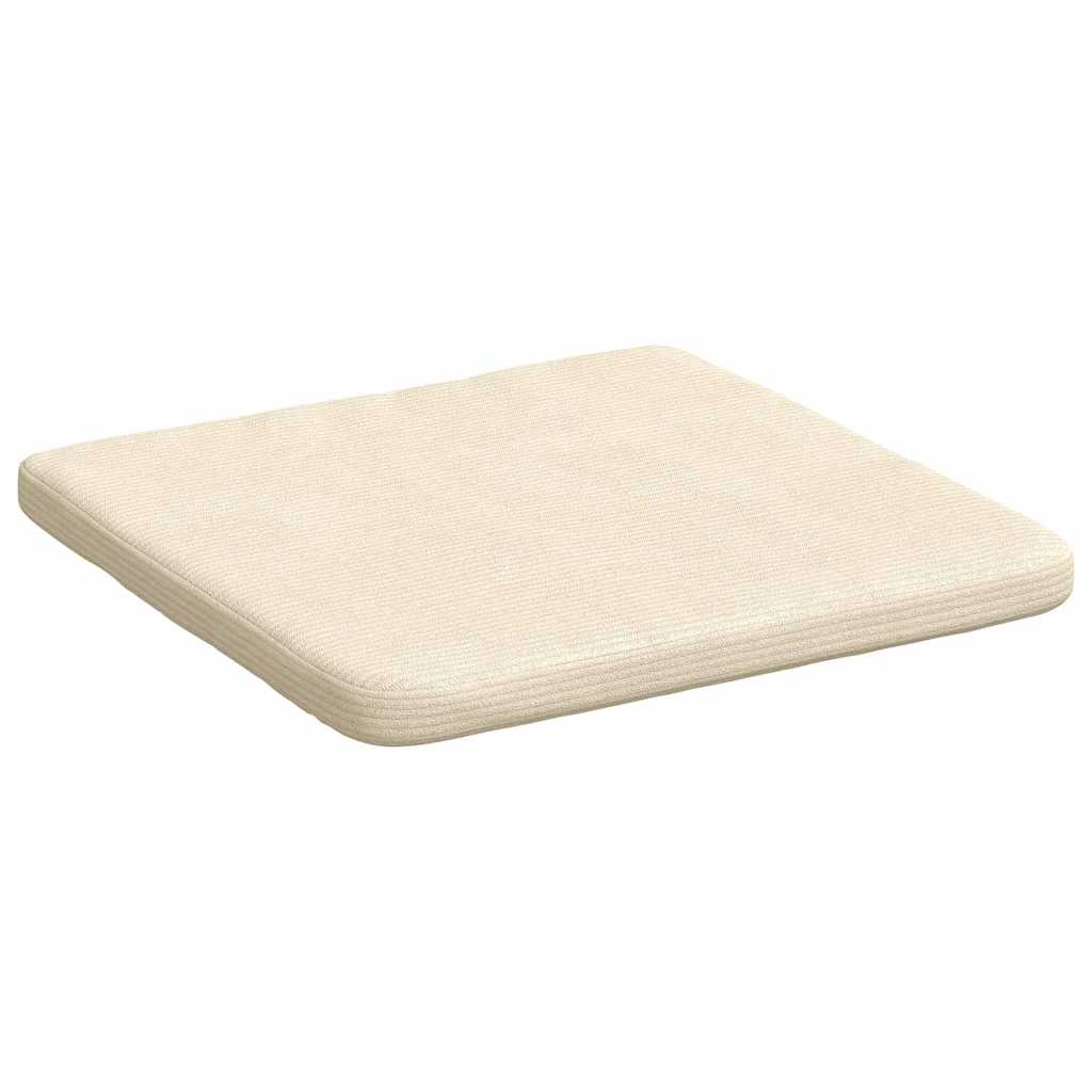 Sitzkissen 4 stk. Cordstoff Creme 40 x 40 x 3 cm