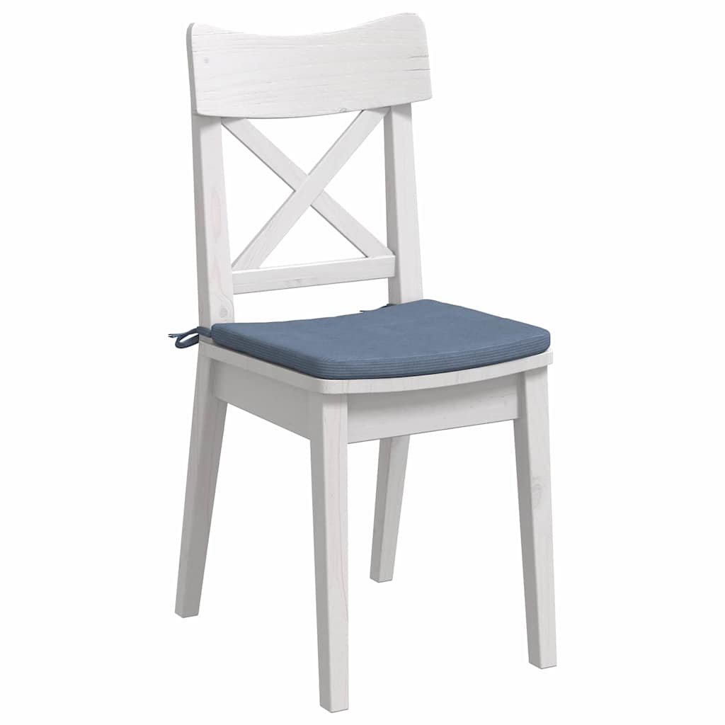 Sitzkissen 4 Stk. Cordstoff Blau 40 x 40 x 3 cm