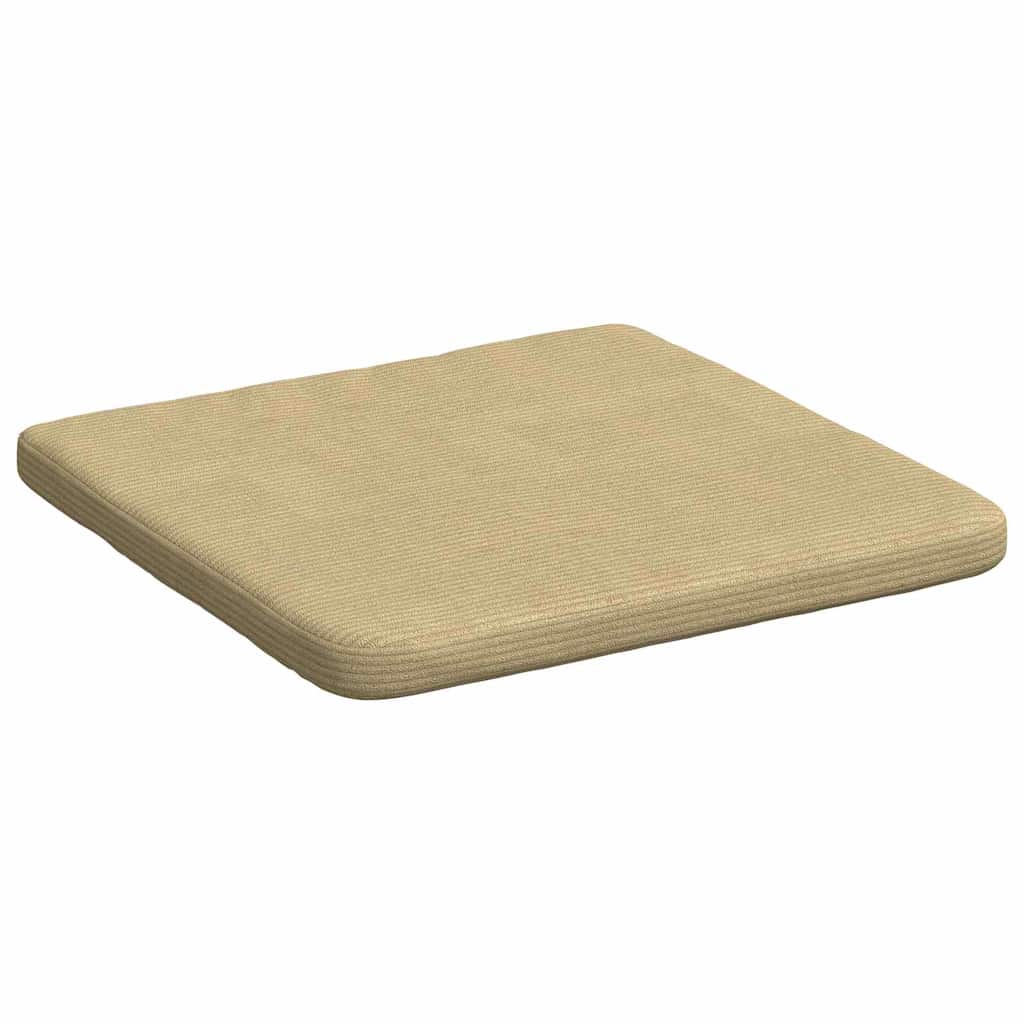 Sitzkissen 4 stk. Cordstoff Grau-Grün 40 x 40 x 3 cm