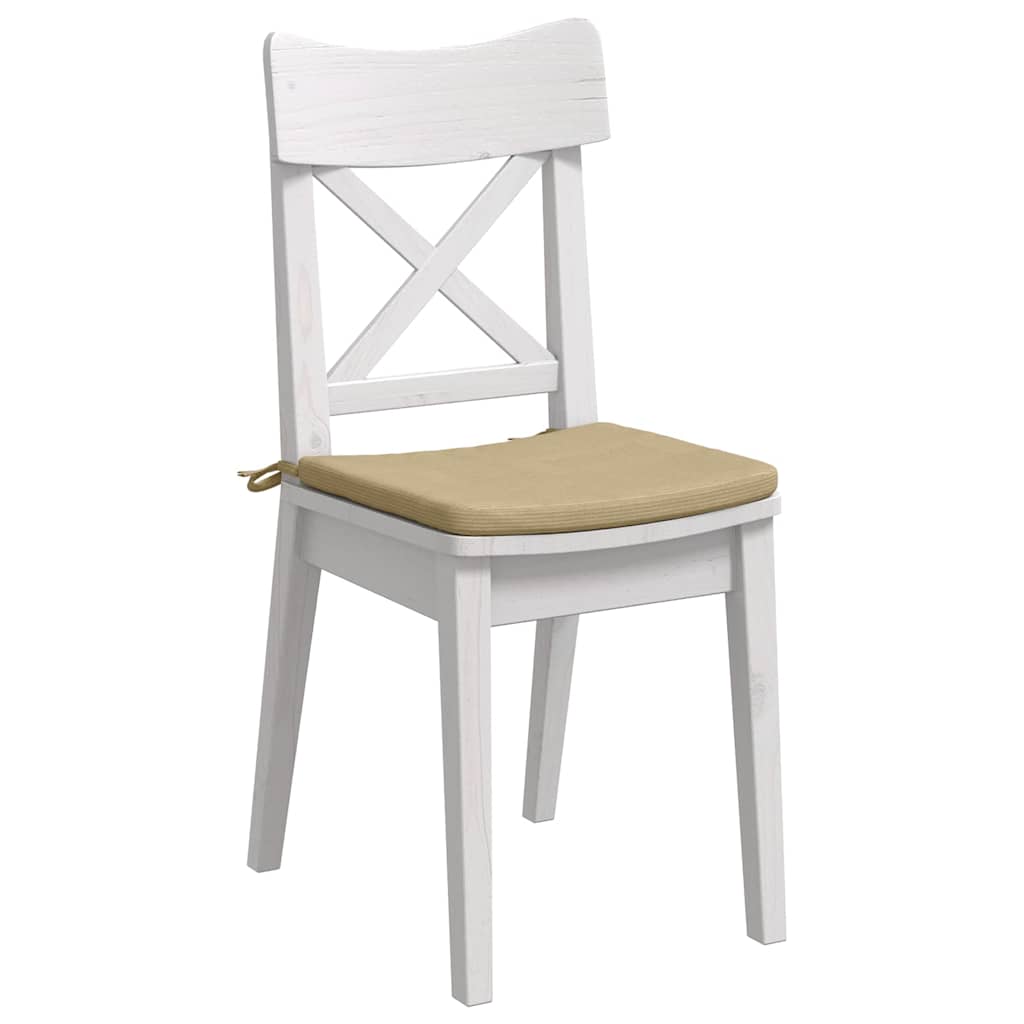 Sitzkissen 4 stk. Cordstoff Grau-Grün 40 x 40 x 3 cm
