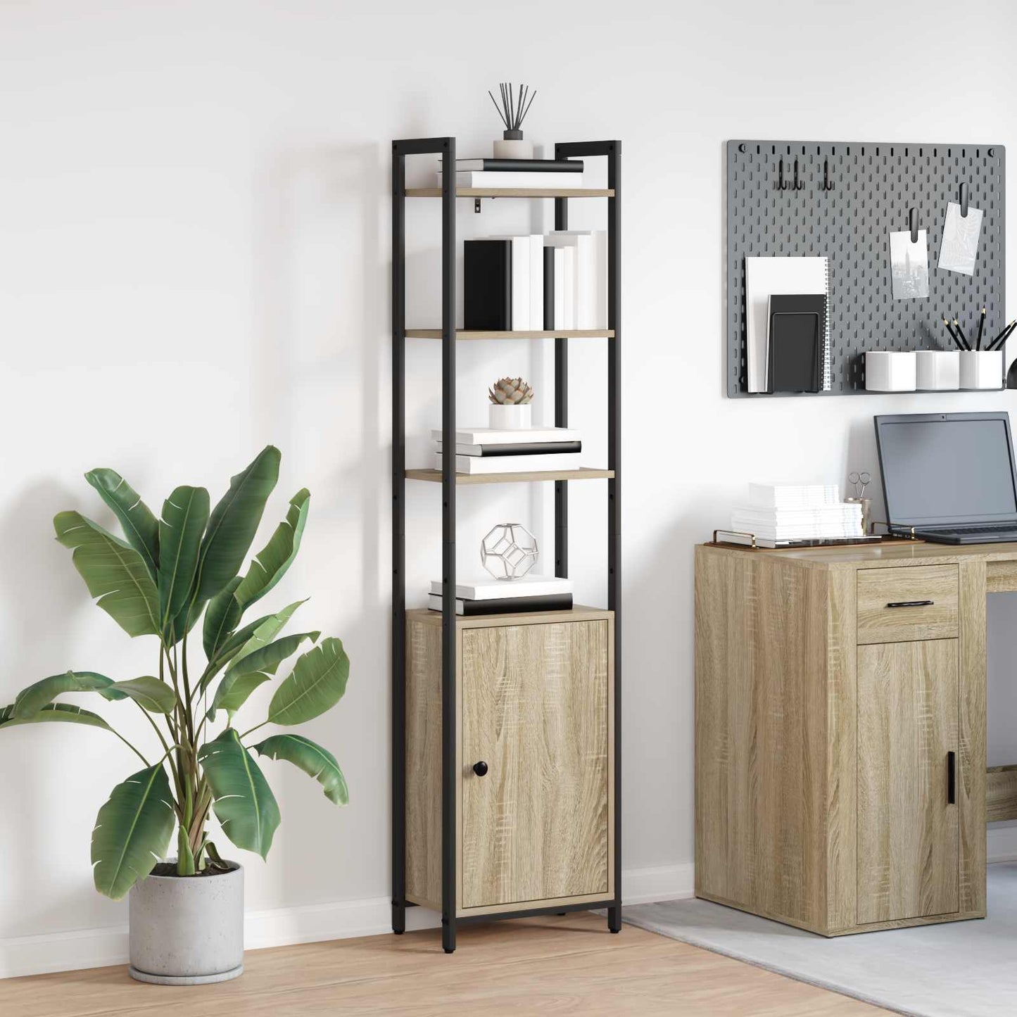 Bücherregal 6 Ebenen 40 x 24 x 161 cm Holzwerkstoff