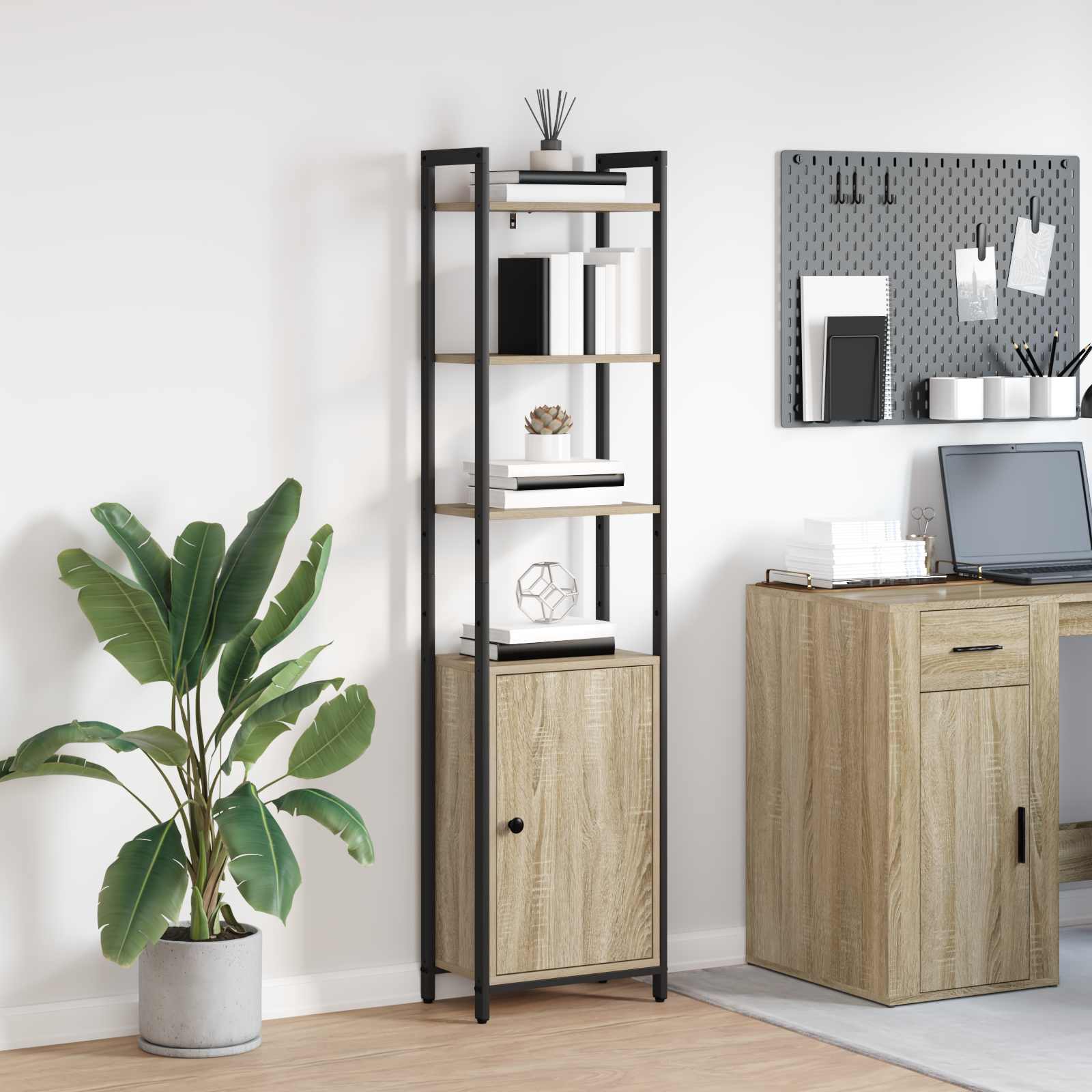 Bücherregal 6 Ebenen 40 x 24 x 161 cm Holzwerkstoff