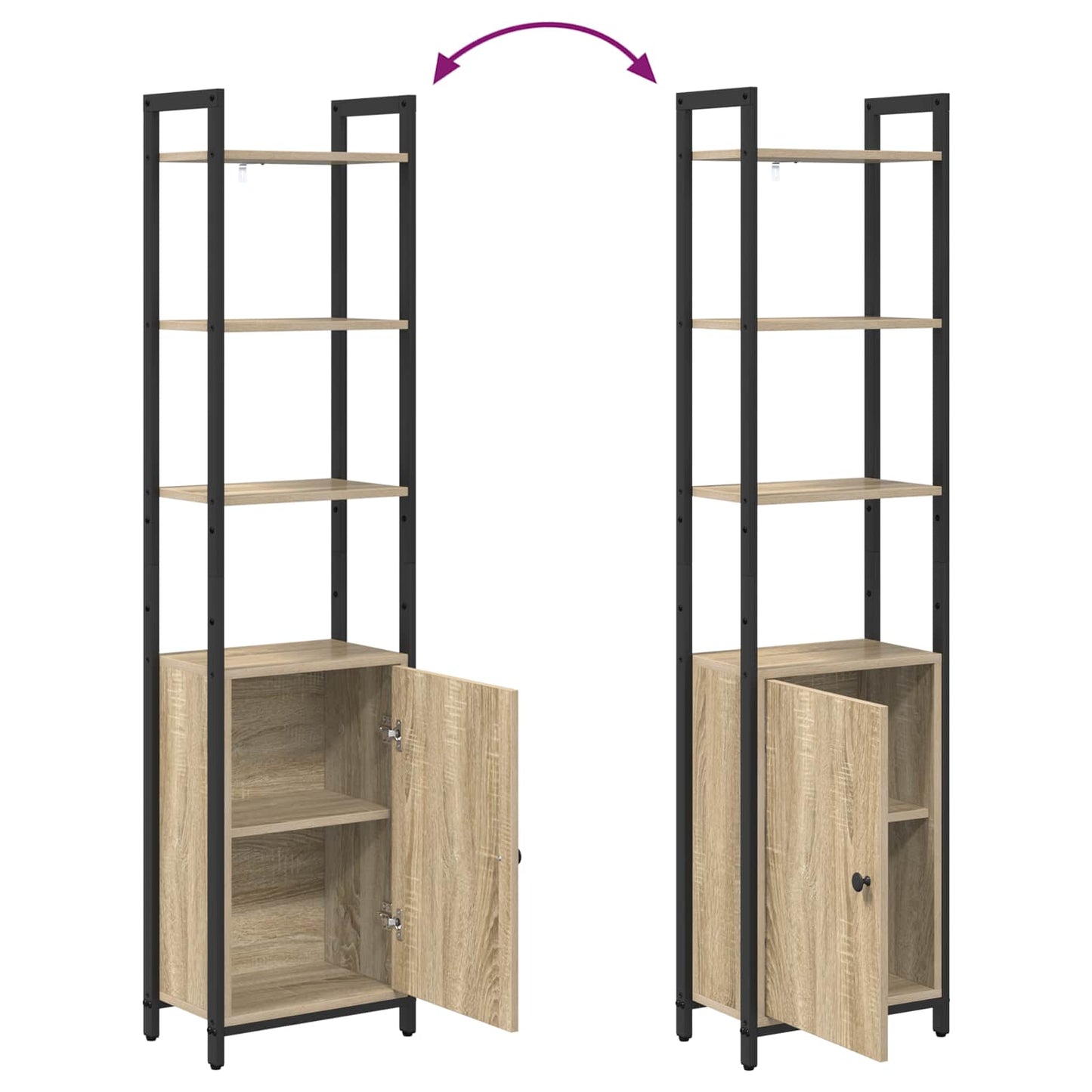 Bücherregal 6 Ebenen 40 x 24 x 161 cm Holzwerkstoff