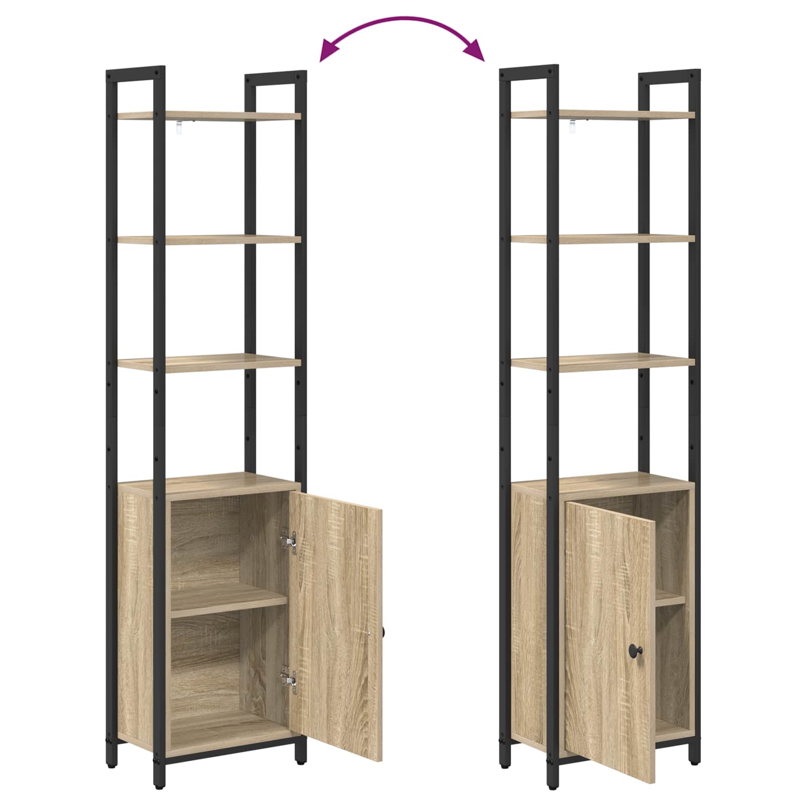 Bücherregal 6 Ebenen 40 x 24 x 161 cm Holzwerkstoff