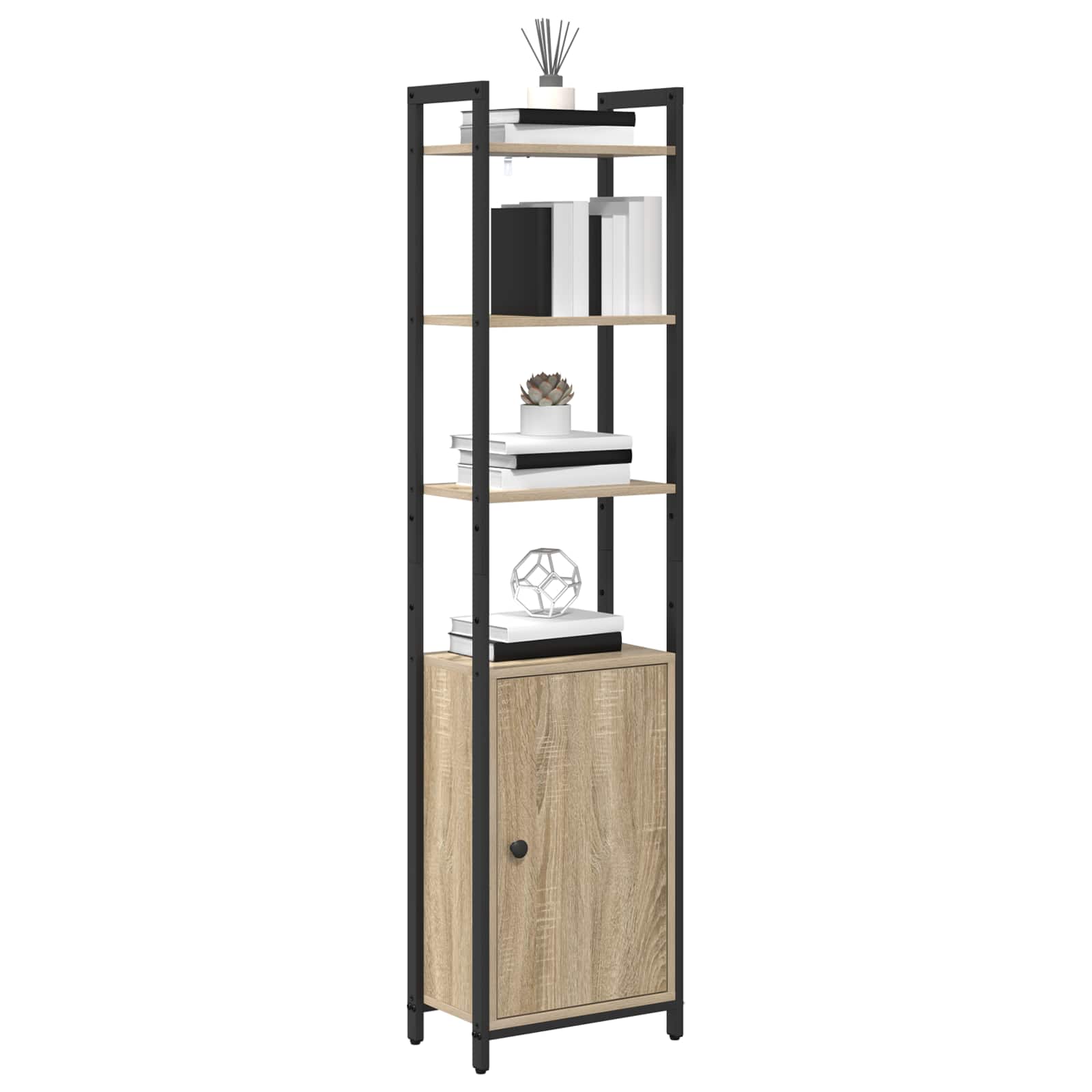 Bücherregal 6 Ebenen 40 x 24 x 161 cm Holzwerkstoff