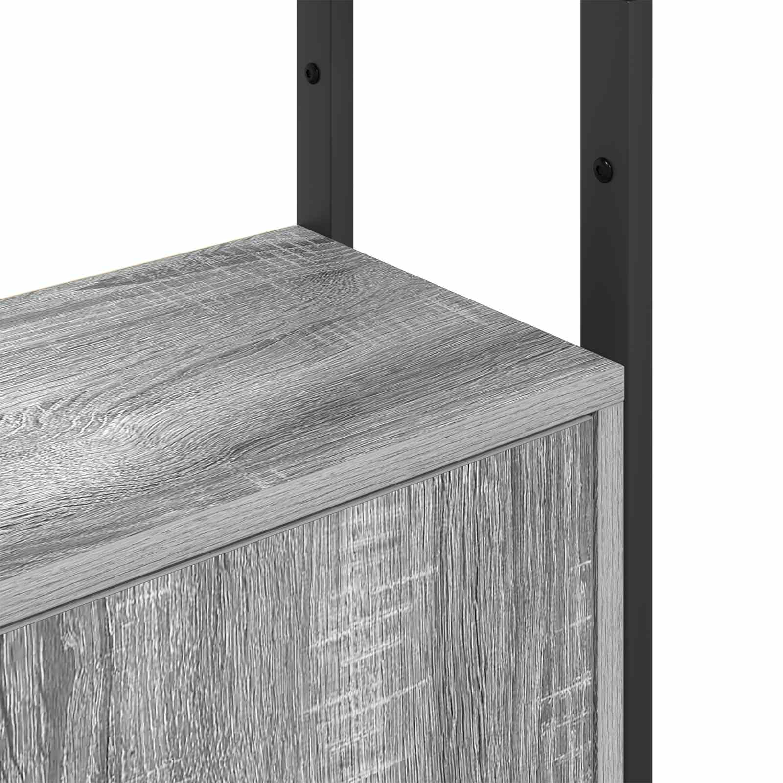 Bücherregal 6 Ebenen 40 x 24 x 161 cm Holzwerkstoff Sonoma-Grau
