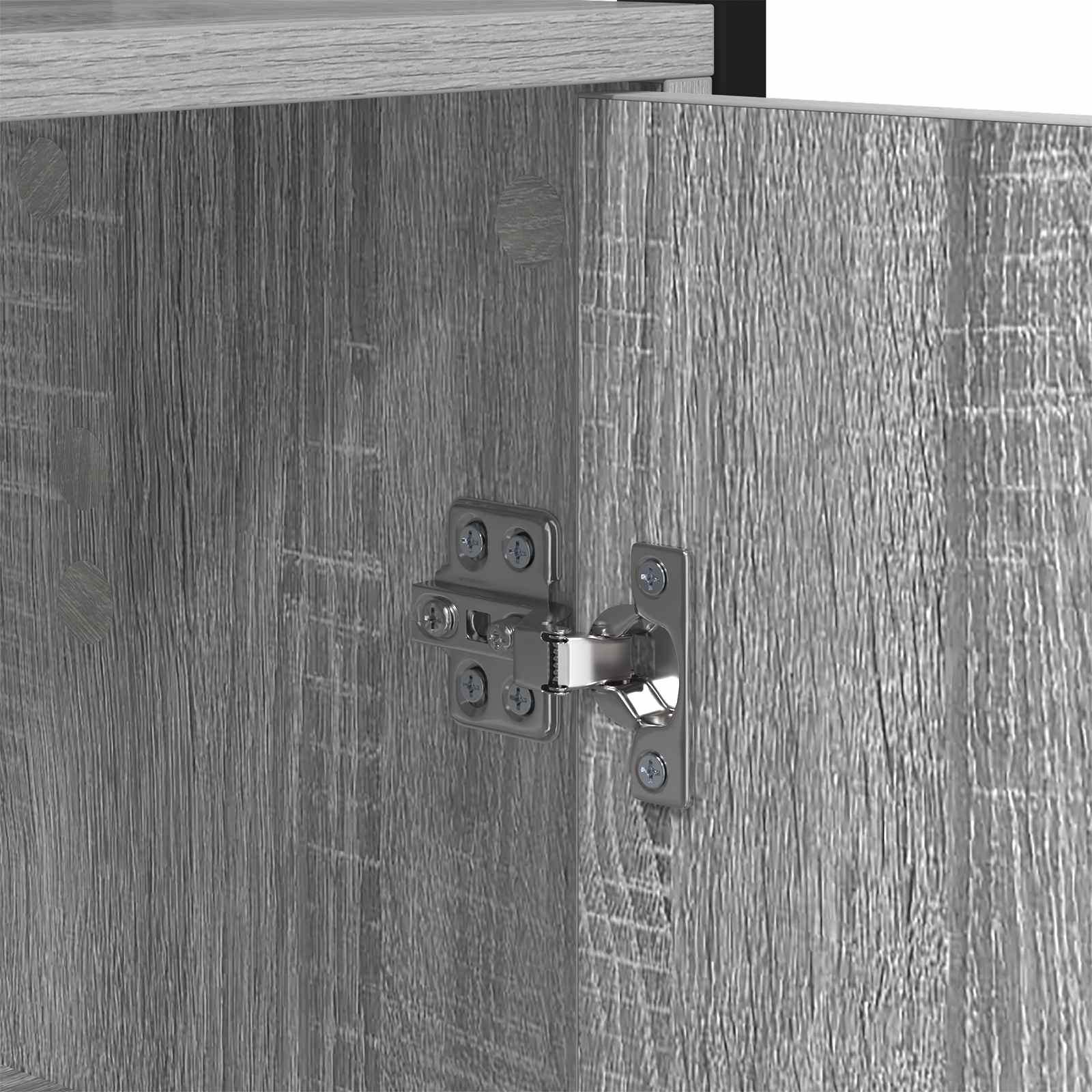 Bücherregal 6 Ebenen 40 x 24 x 161 cm Holzwerkstoff Sonoma-Grau