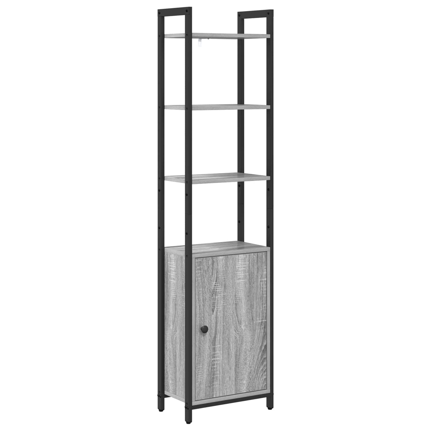 Bücherregal 6 Ebenen 40 x 24 x 161 cm Holzwerkstoff Sonoma-Grau