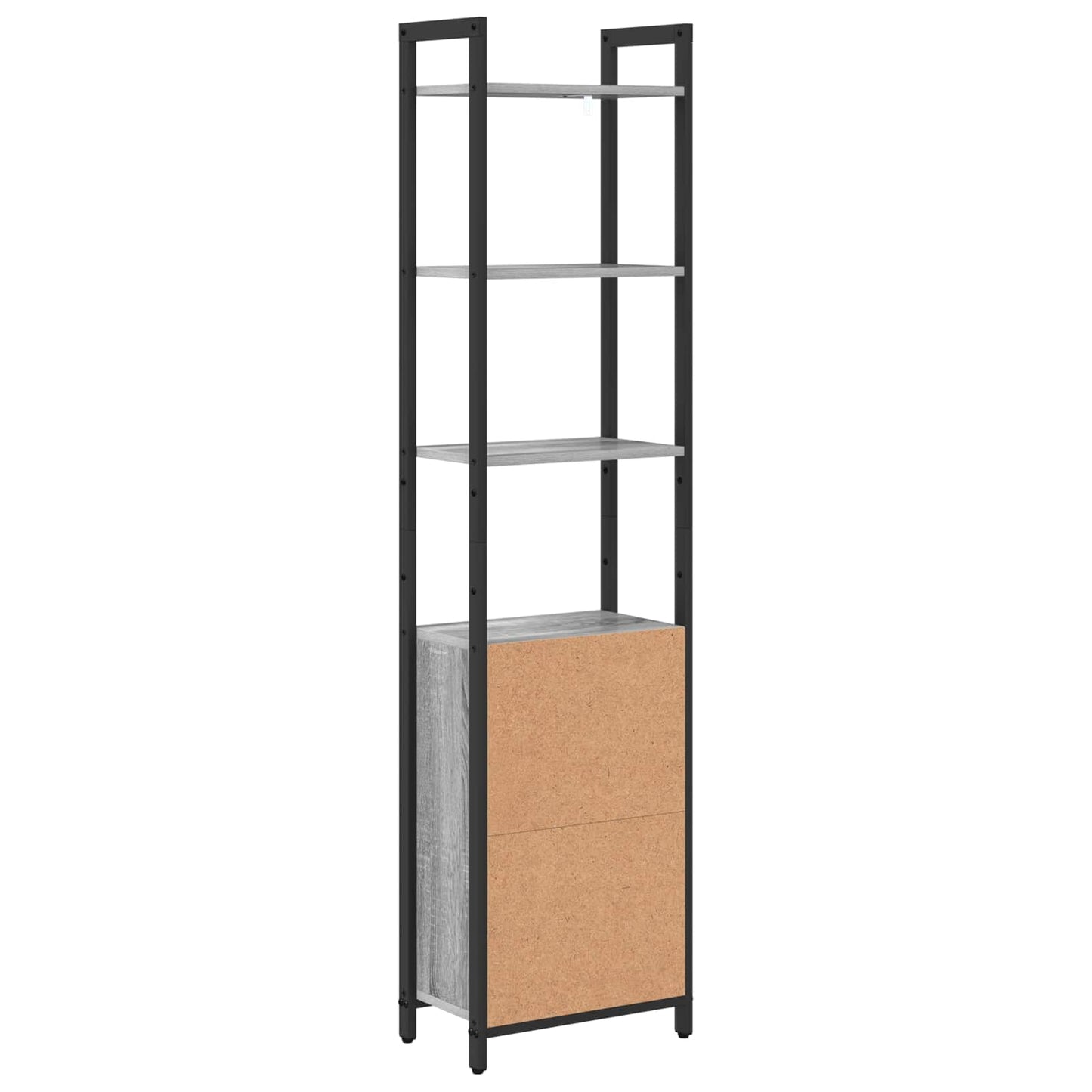 Bücherregal 6 Ebenen 40 x 24 x 161 cm Holzwerkstoff Sonoma-Grau