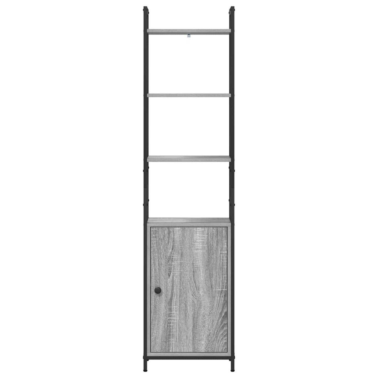 Bücherregal 6 Ebenen 40 x 24 x 161 cm Holzwerkstoff Sonoma-Grau