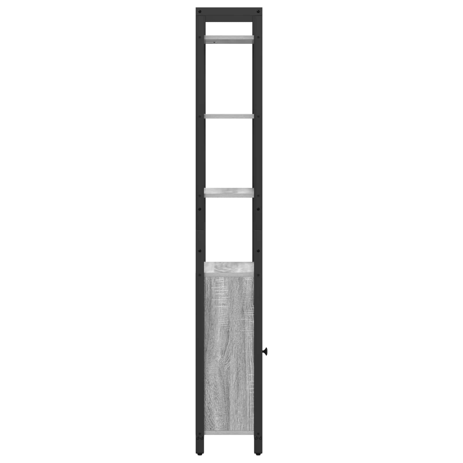 Bücherregal 6 Ebenen 40 x 24 x 161 cm Holzwerkstoff Sonoma-Grau