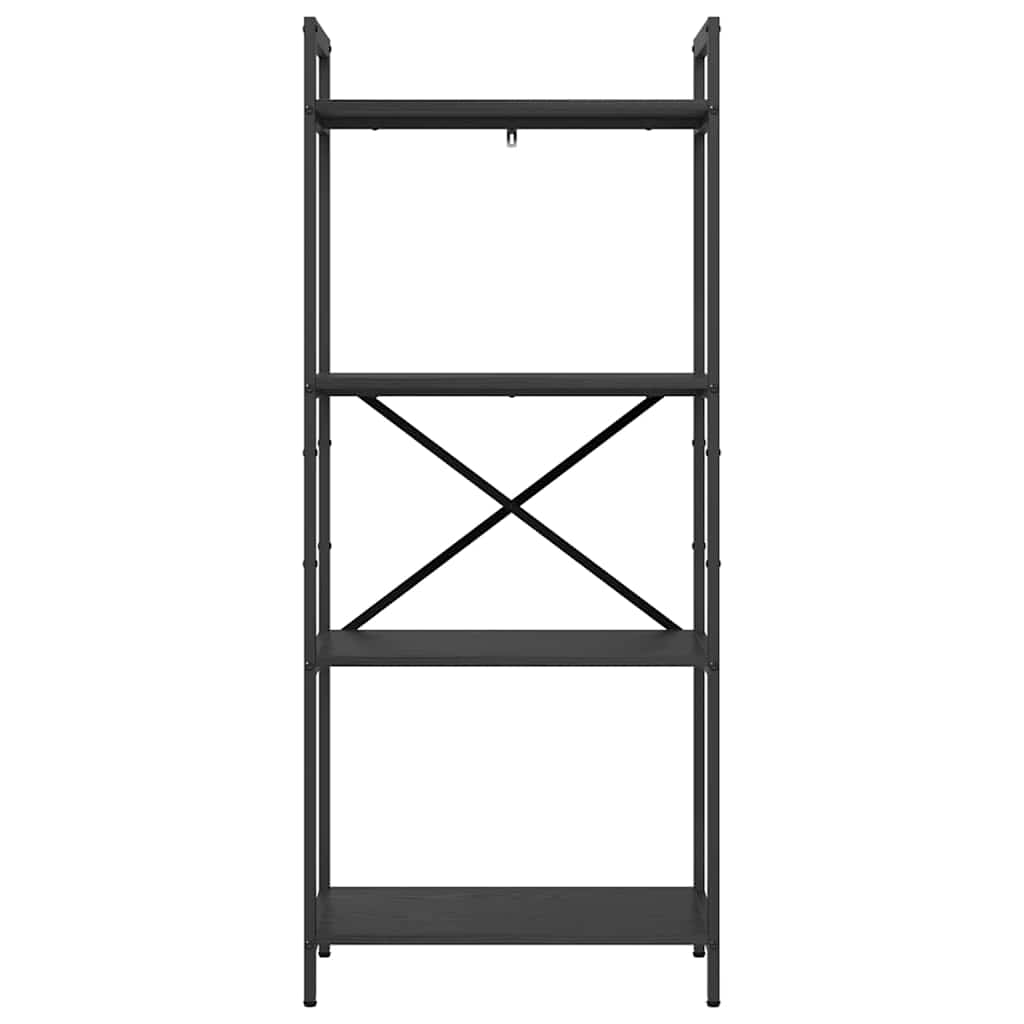 Bücherregal Schwarz Eichen-Optik 56 x 34 x 133,5 cm