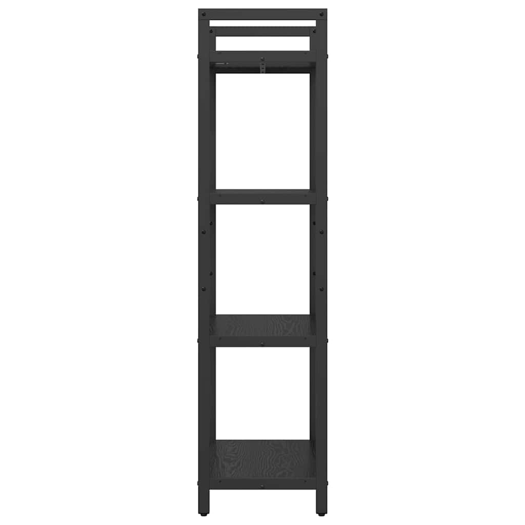 Bücherregal Schwarz Eichen-Optik 56 x 34 x 133,5 cm