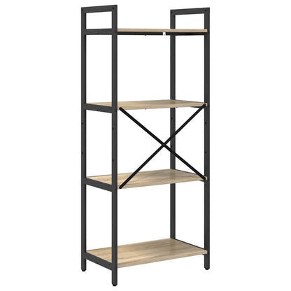 Bücherregal 4 Ebenen 56 x 34 x 133,5 cm Holzwerkstoff