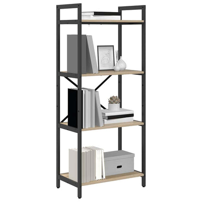 Bücherregal 4 Ebenen 56 x 34 x 133,5 cm Holzwerkstoff