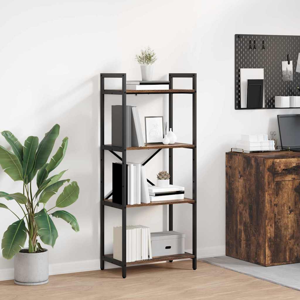 Bücherregal 4 Ebenen 56 x 34 x 133,5 cm Holzwerkstoff
