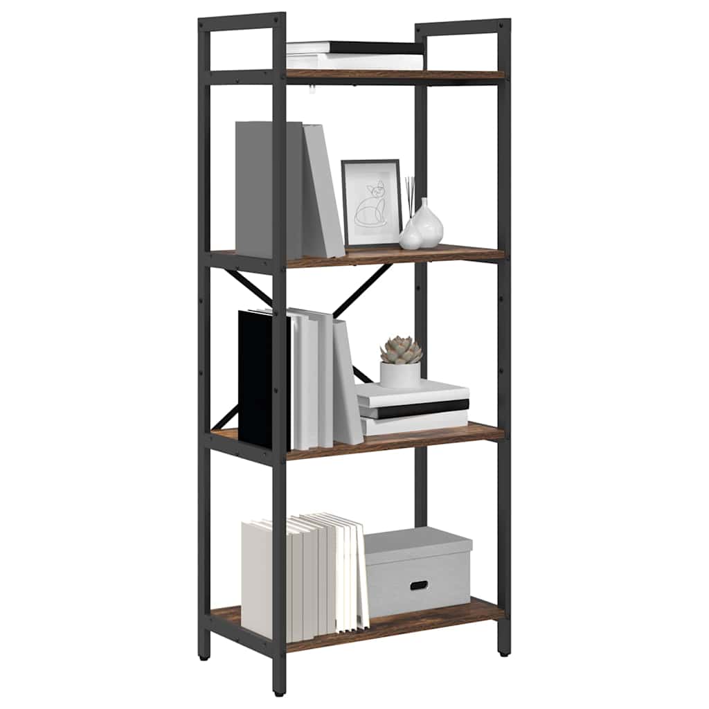 Bücherregal 4 Ebenen 56 x 34 x 133,5 cm Holzwerkstoff