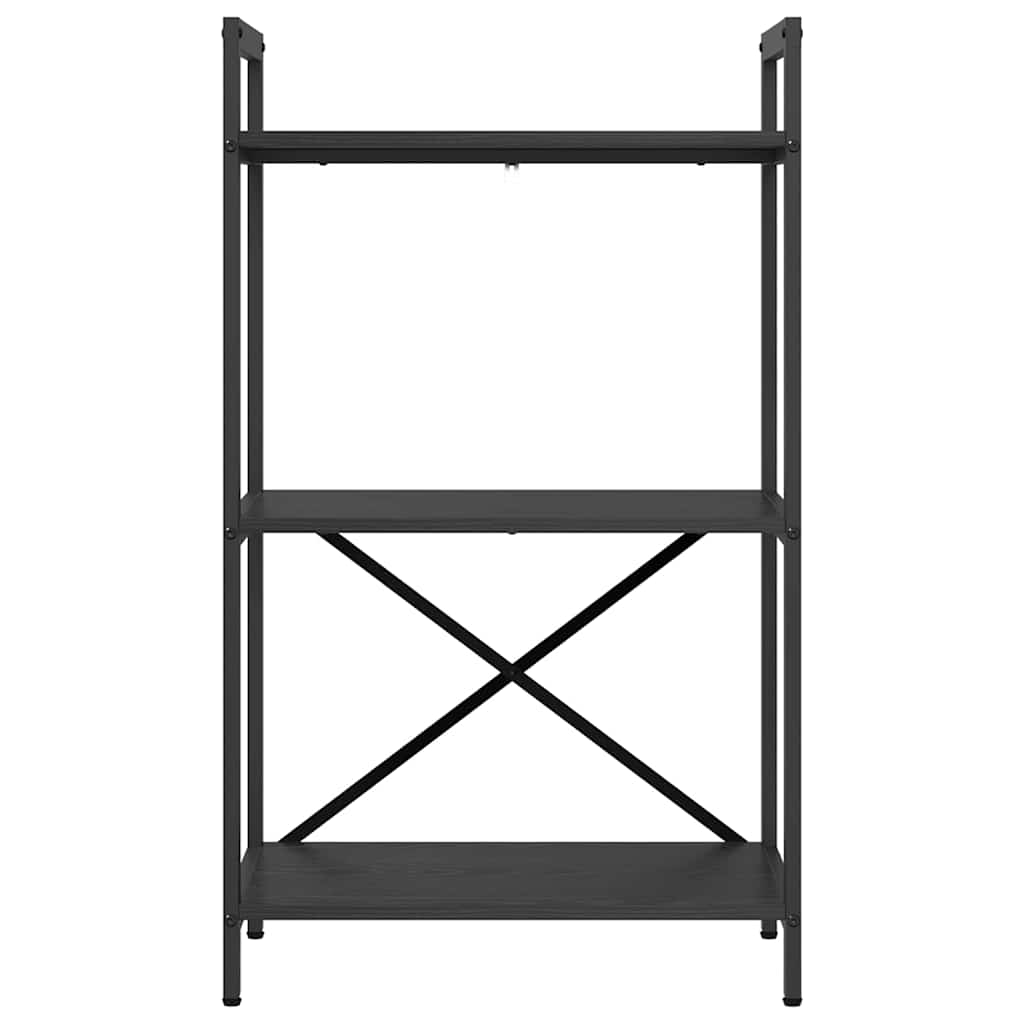 Bücherregal Schwarz Eichen-Optik 56 x 34 x 96 cm Holzwerkstoff