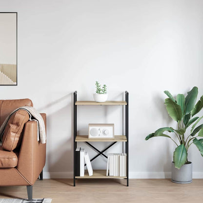 Bücherregal 3 Ebenen 56 x 34 x 96 cm Holzwerkstoff Sonoma-Eiche