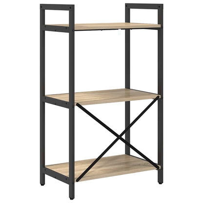 Bücherregal 3 Ebenen 56 x 34 x 96 cm Holzwerkstoff Sonoma-Eiche